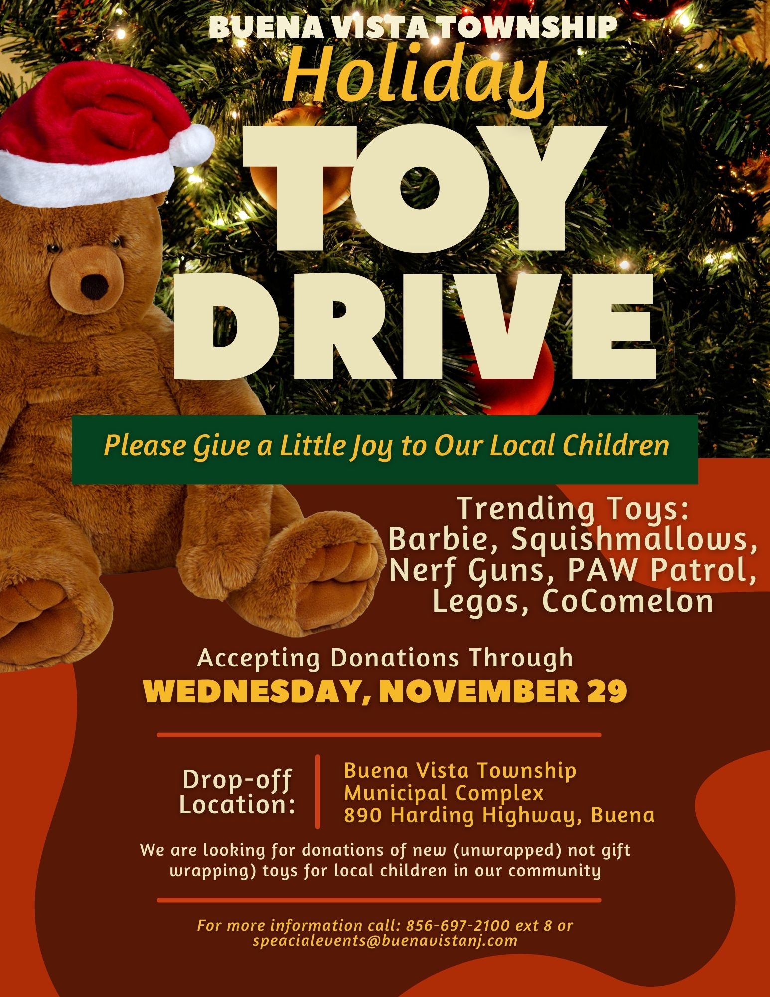 Bvt Accepting Toy Drive Donations